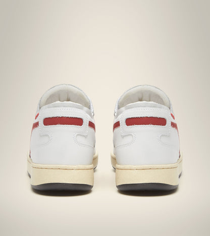 Diadora Mi Basket Row Cut White/Garnet