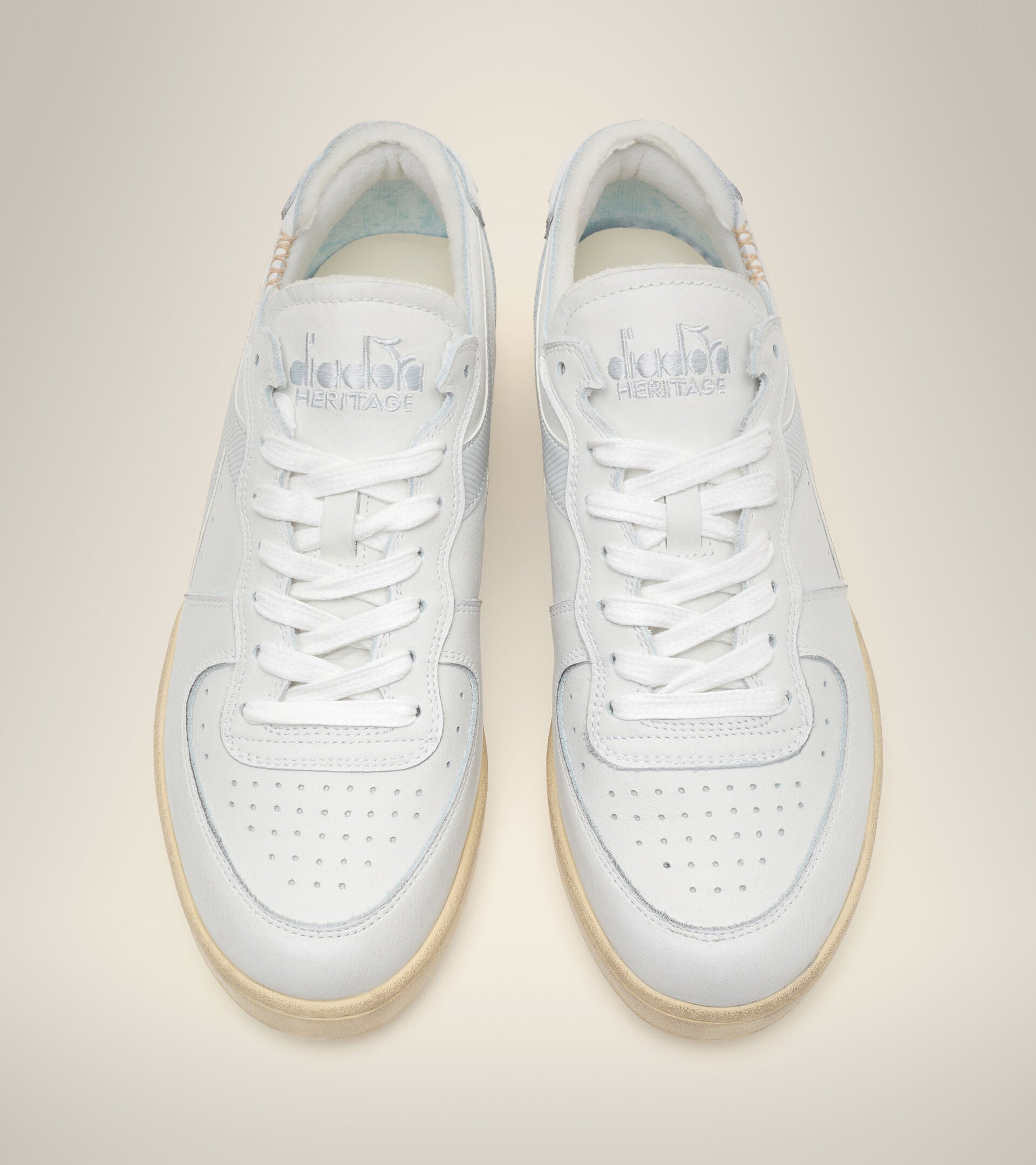 Diadora Mi Basket Row Cut White/Dawn Blue