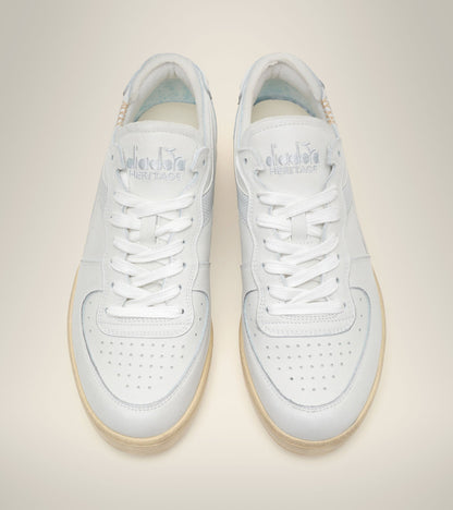 Diadora Mi Basket Row Cut White/Dawn Blue