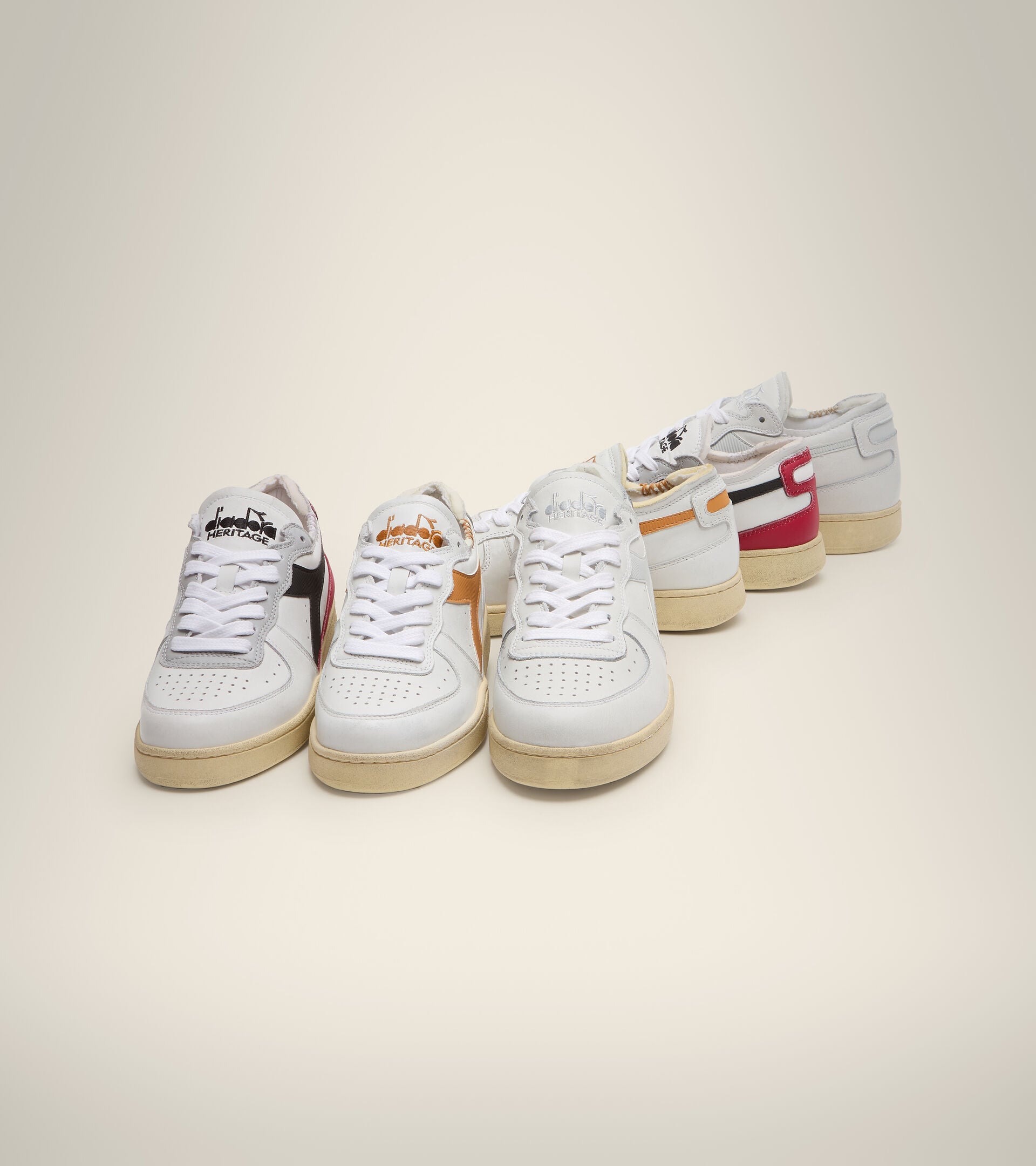 Diadora Mi Basket Row Cut White/Dawn Blue