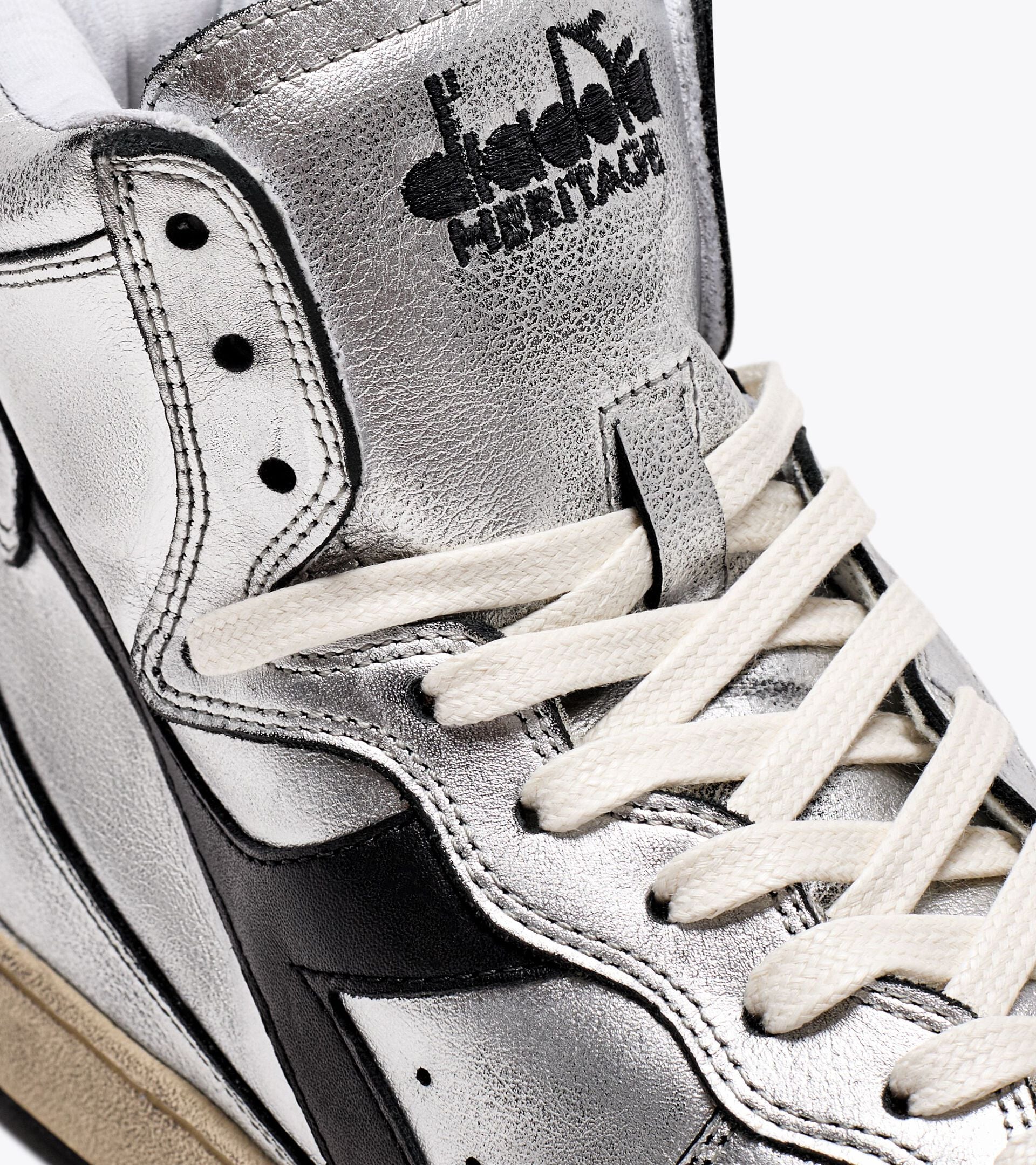 Diadora Mi Basket Silver Used W Silver Metallized/Black