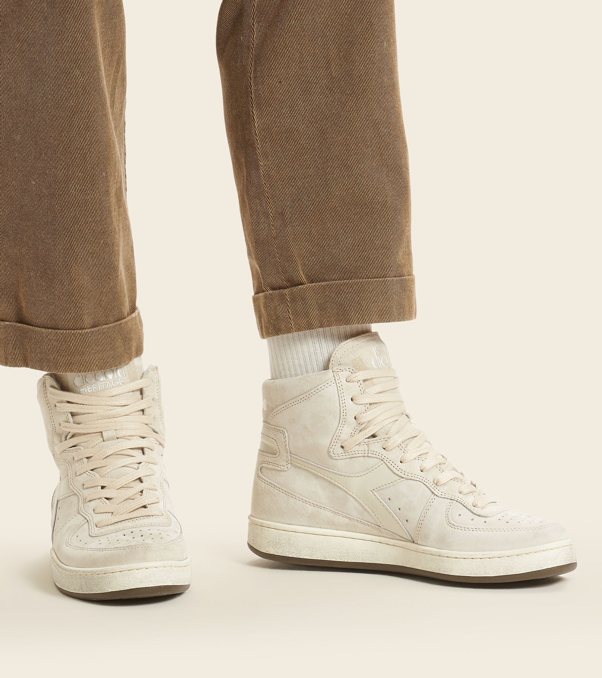 Diadora Mi Basket Suede Used Beige Fog