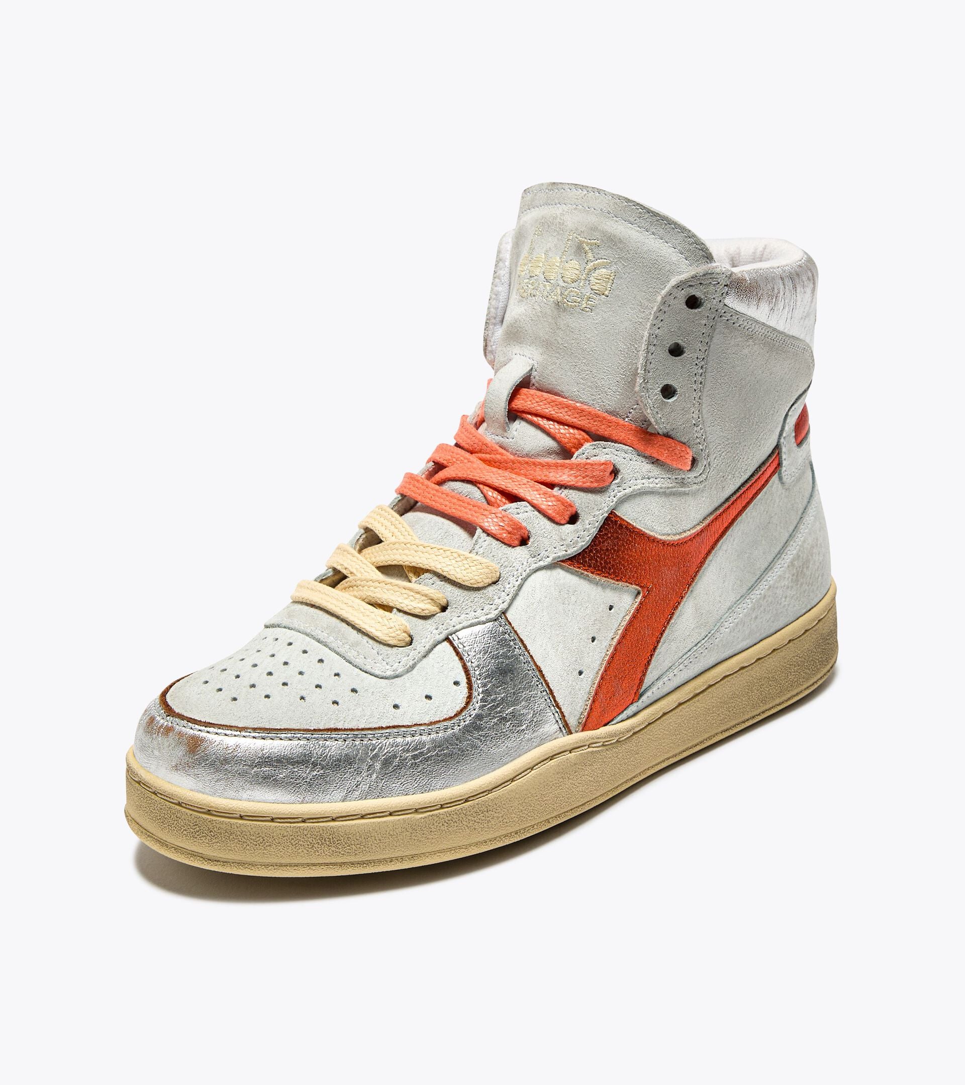 Diadora Mi Basket Metal Pigskin Used Wn White/Orange Nasturtium