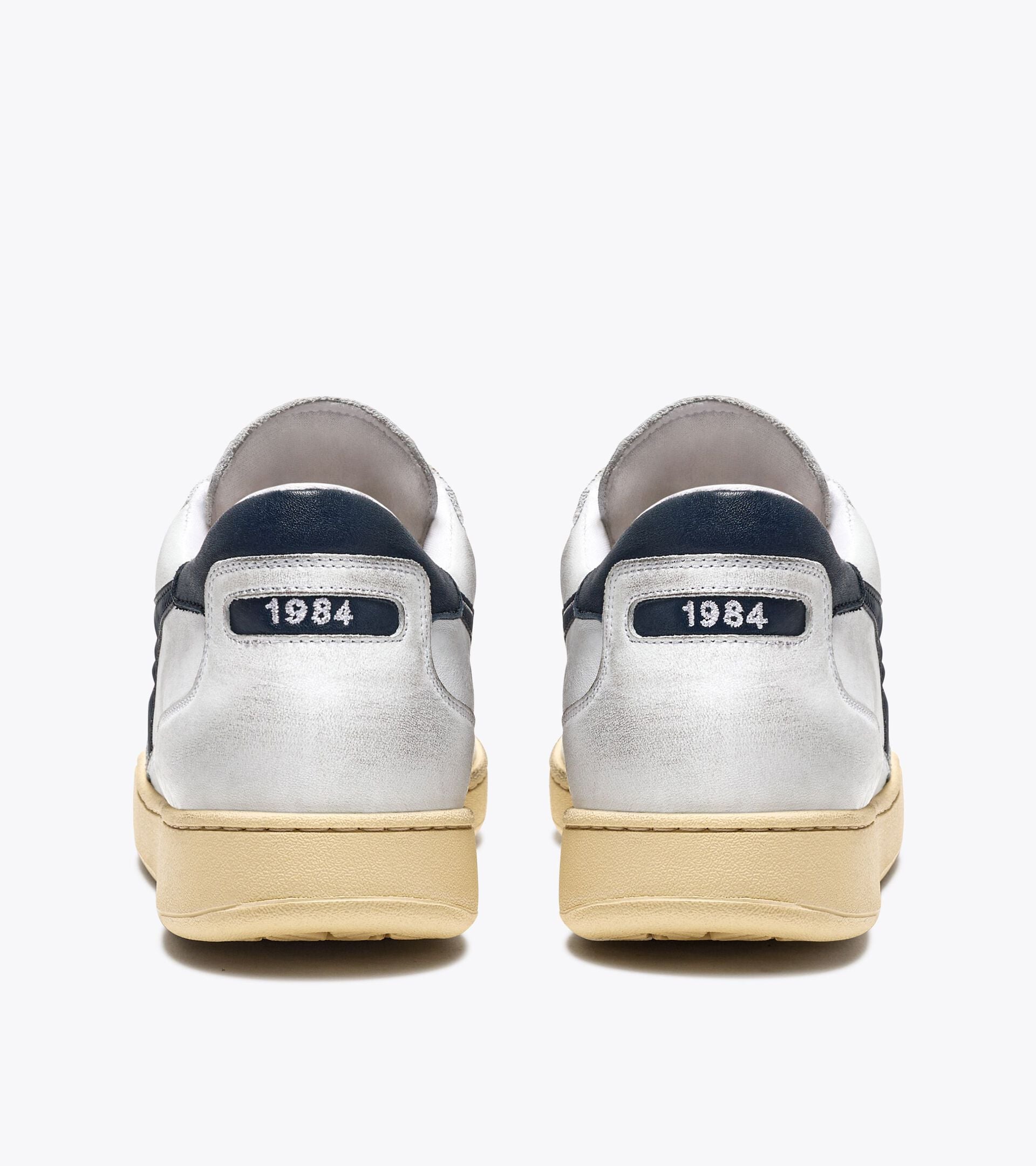 Diadora Mi Basket Low Used White/Blue Denim