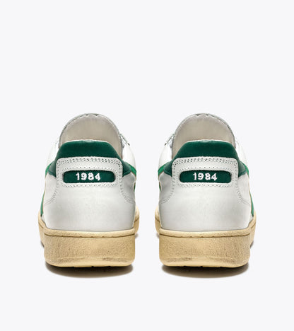 Diadora Mi Basket Low Used White/Verdant Green