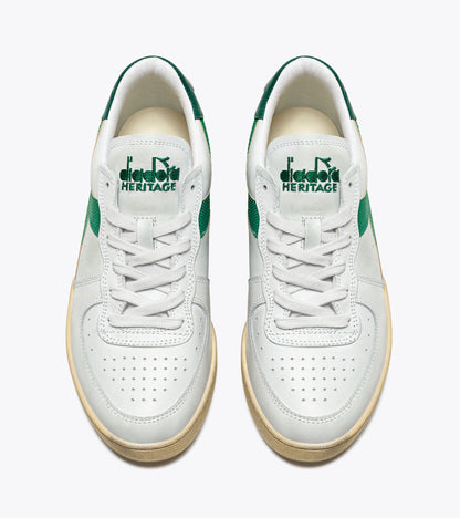 Diadora Mi Basket Low Used White/Verdant Green