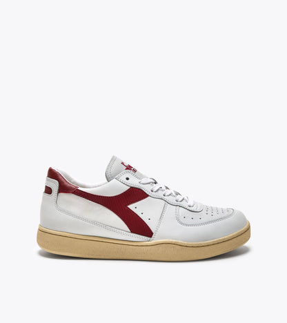 Diadora Mi Basket Low Used White/Garnet