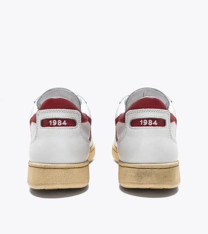 Diadora Mi Basket Low Used White/Garnet