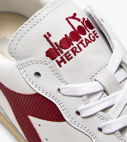 Diadora Mi Basket Low Used White/Garnet