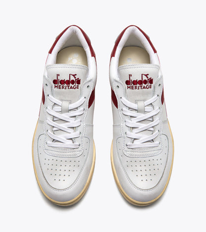 Diadora Mi Basket Low Used White/Garnet