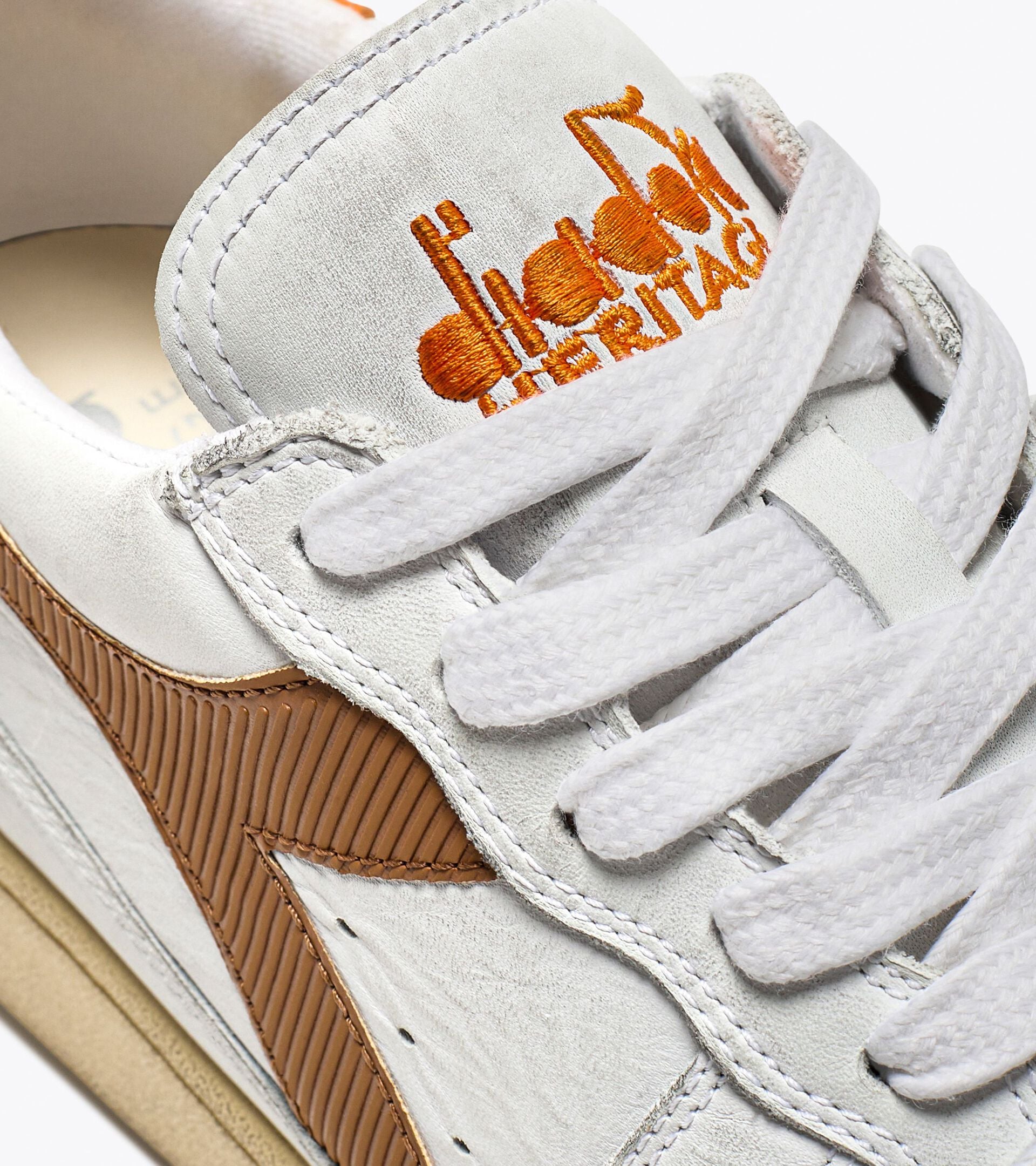 Diadora Mi Basket Low Used White/Caramel