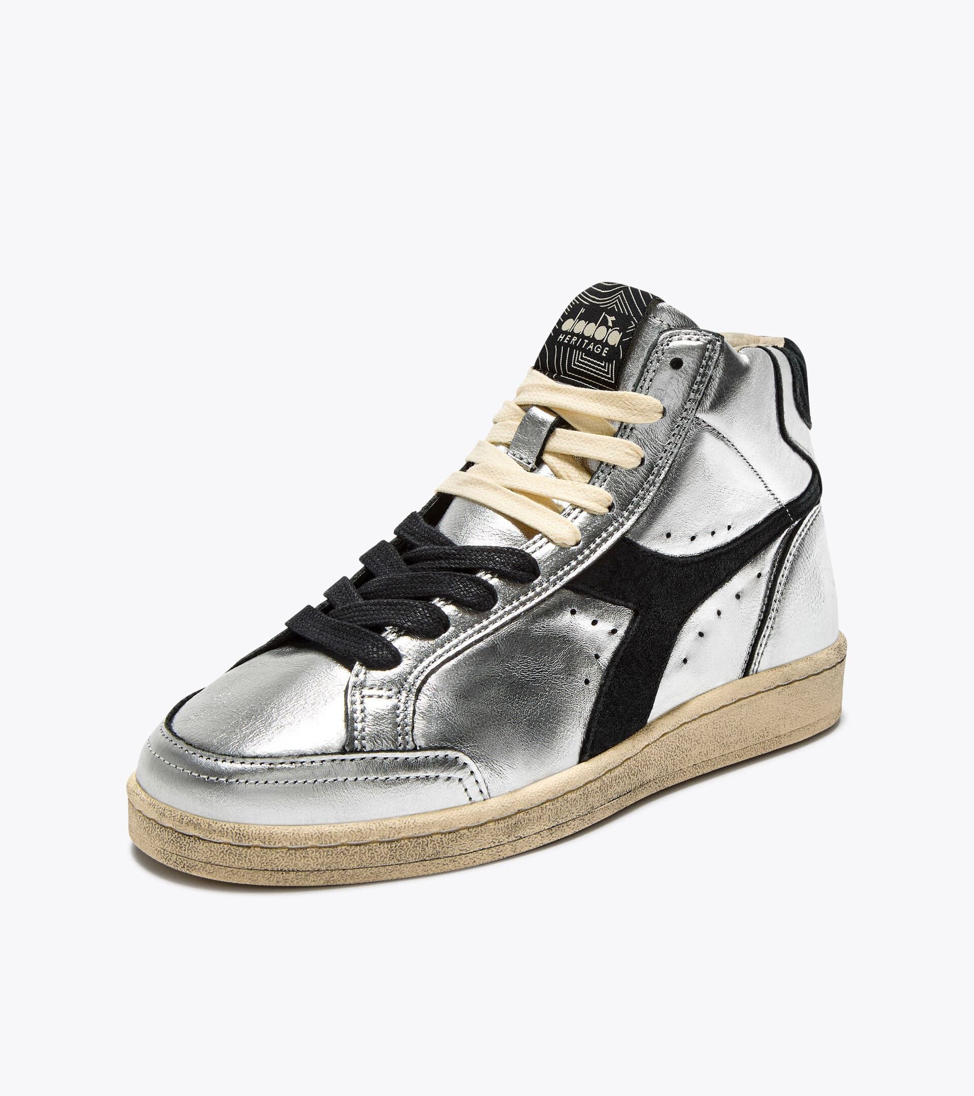 Diadora Prestige High Metal Used Silver