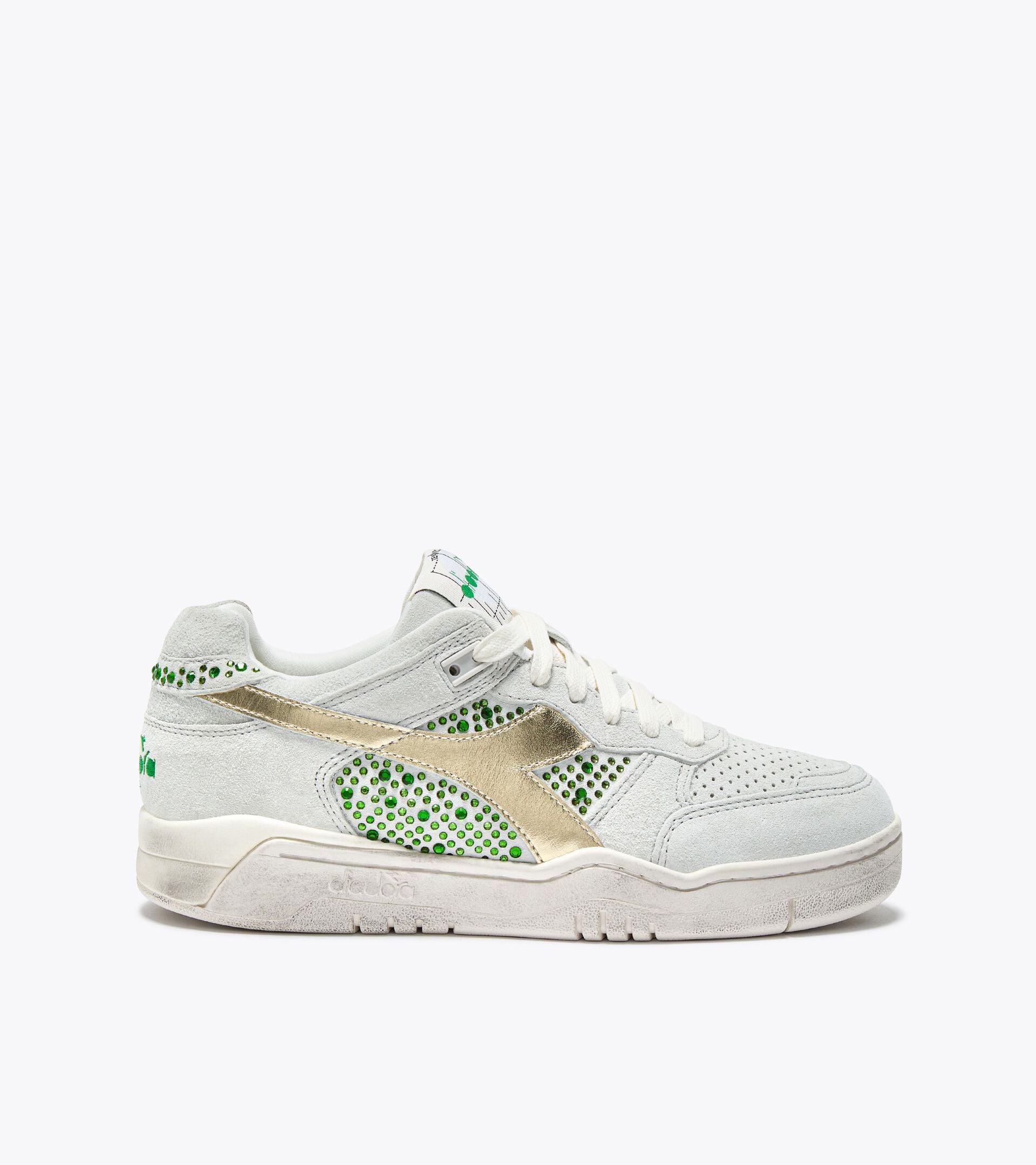 Diadora B.560 Studs Used Wn White/Emerald Green