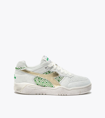 Diadora B.560 Studs Used Wn White/Emerald Green
