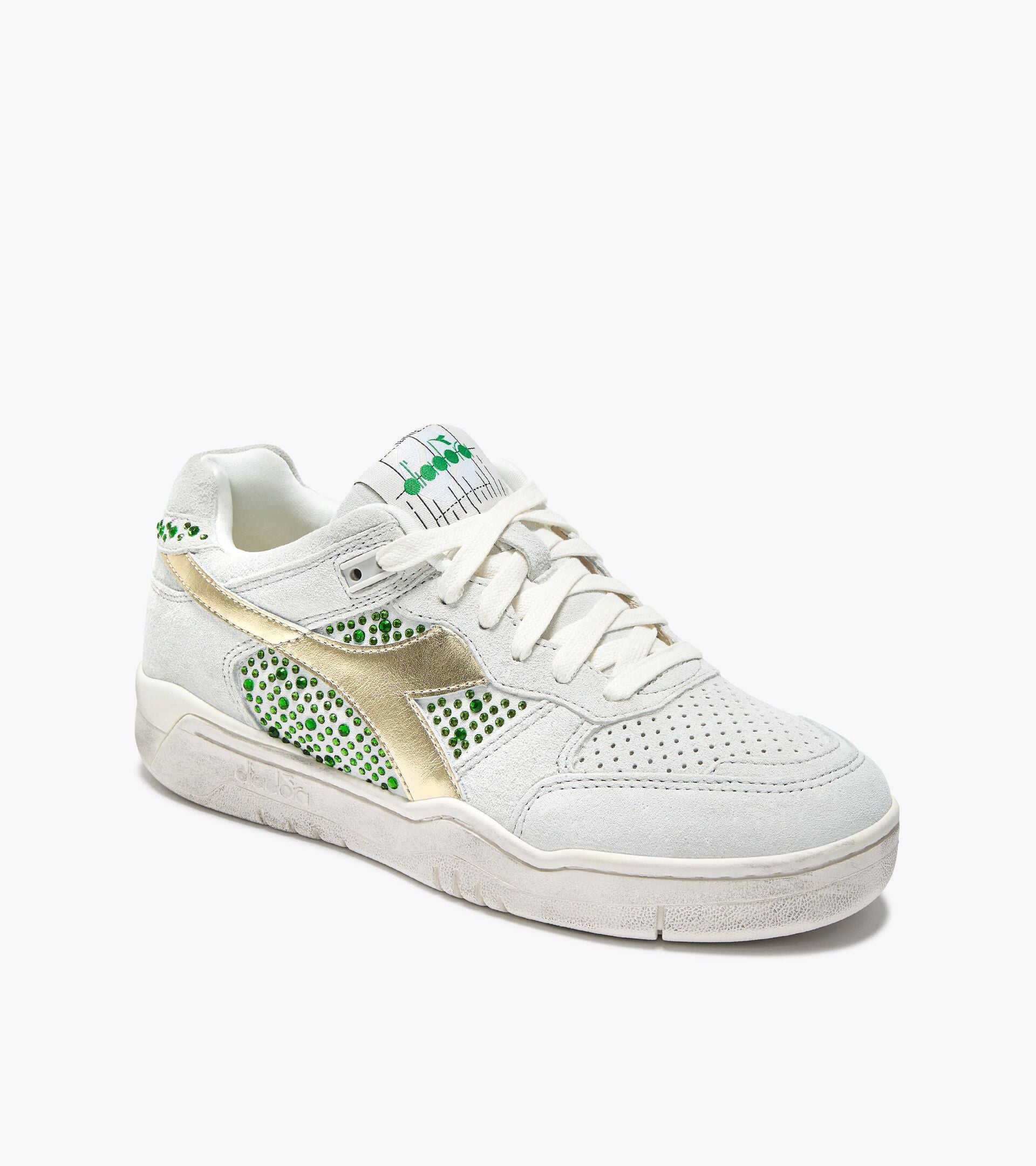 Diadora B.560 Studs Used Wn White/Emerald Green