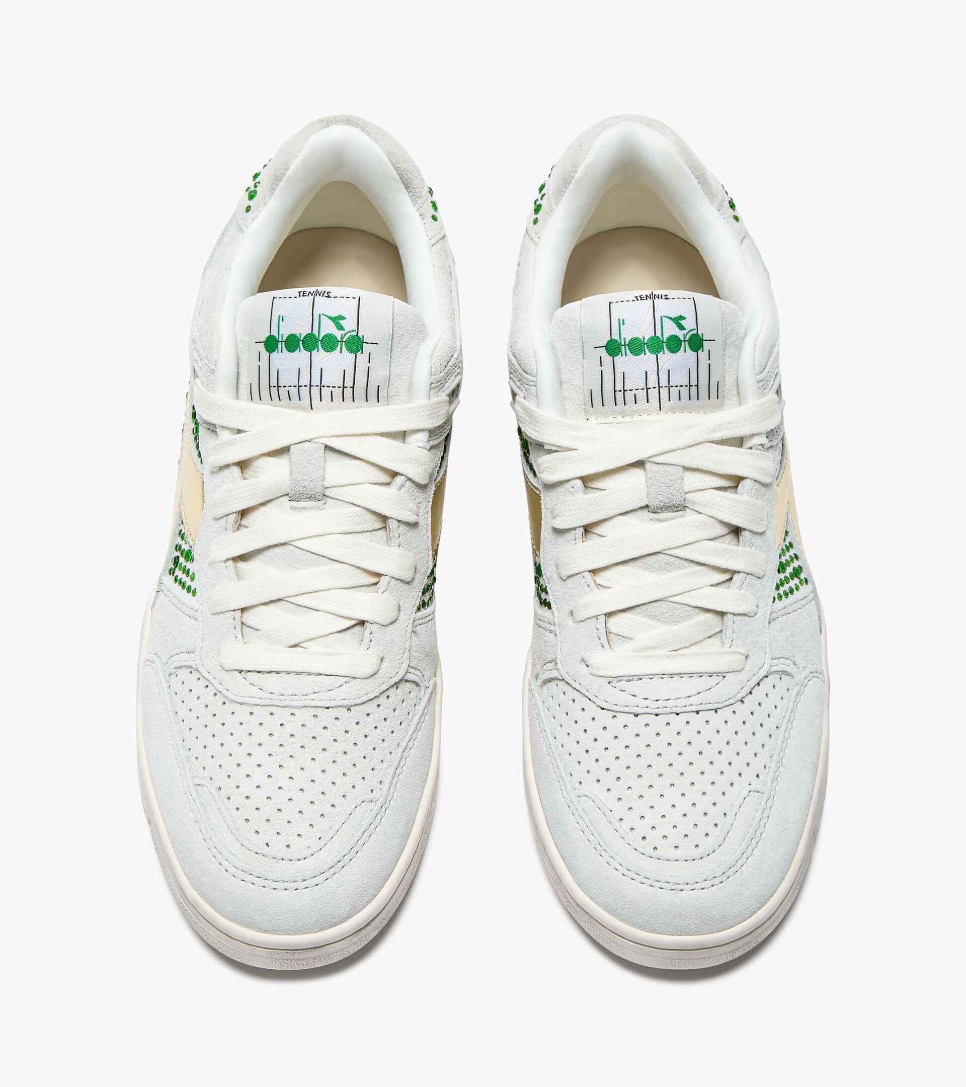 Diadora B.560 Studs Used Wn White/Emerald Green