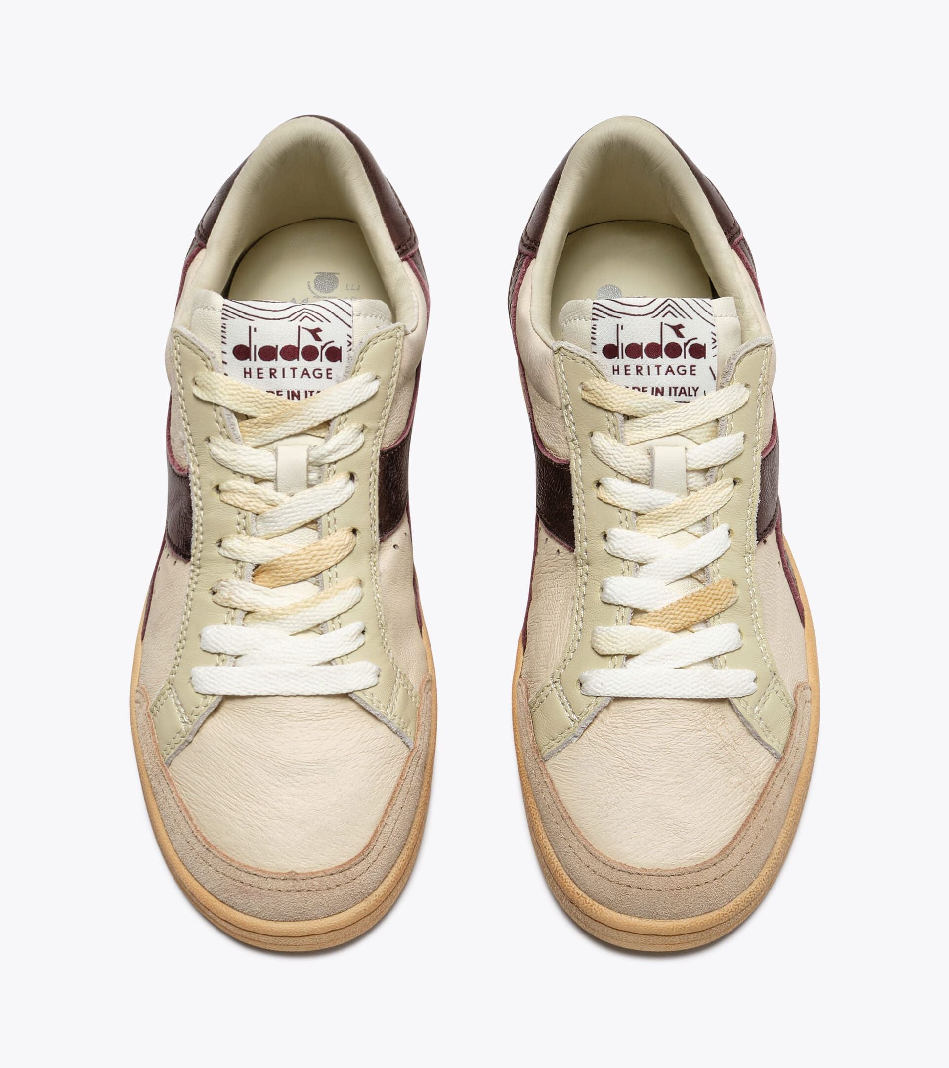 Diadora Prestige Aged Italia Leather Bordeaux