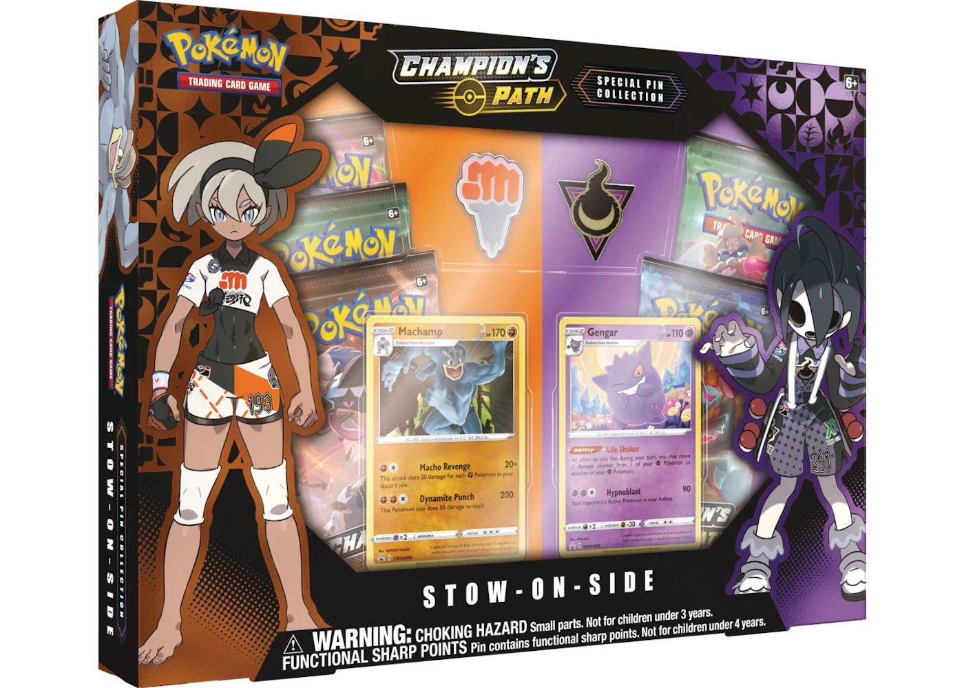 2020 Pokemon Tcg Sword And Shield Champion'S Path Special Pin Collection Stow-On-Side