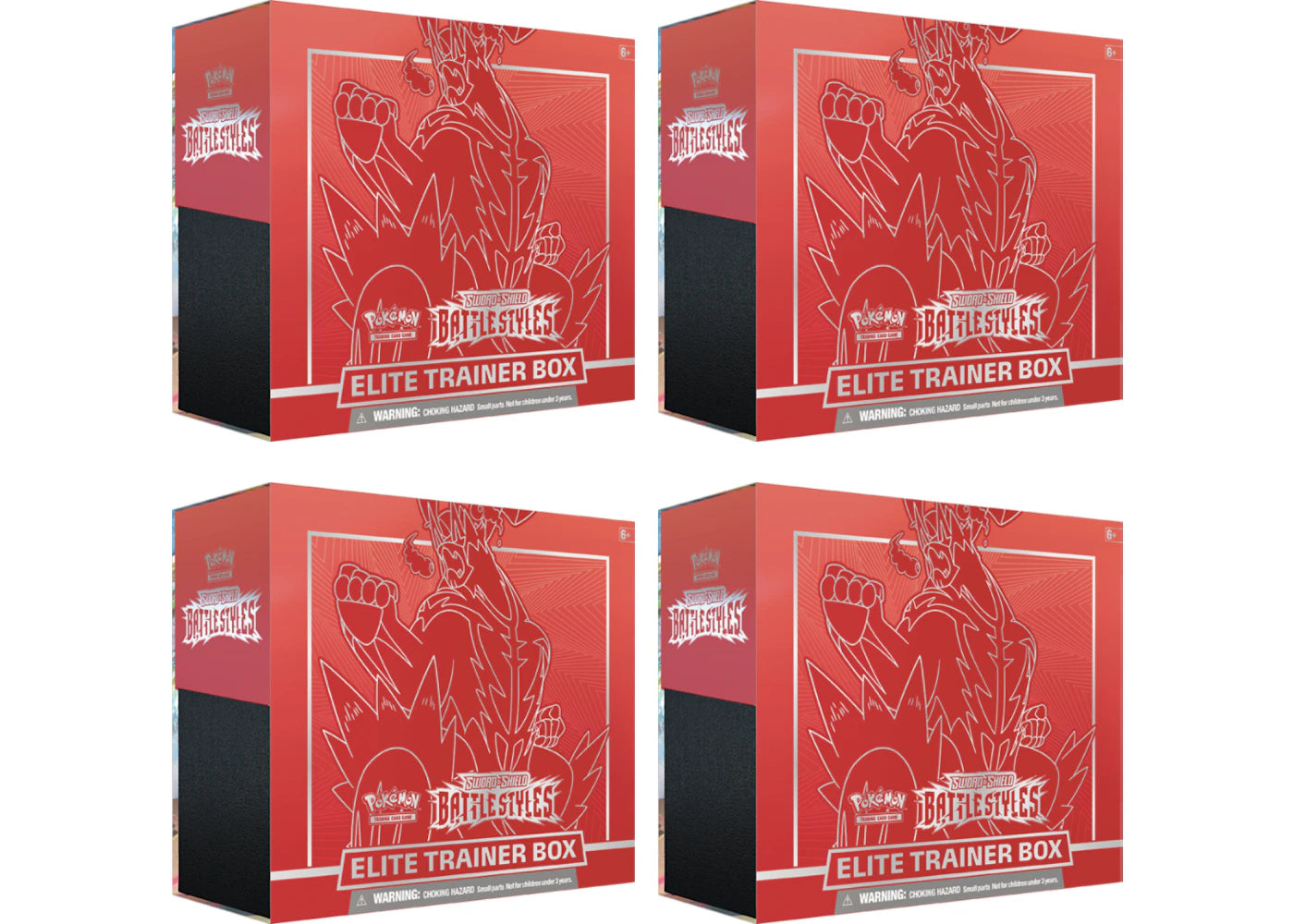 Pokemon Tcg Sword & Shield Battle Styles Elite Trainer Box Single Strike 4X Lot