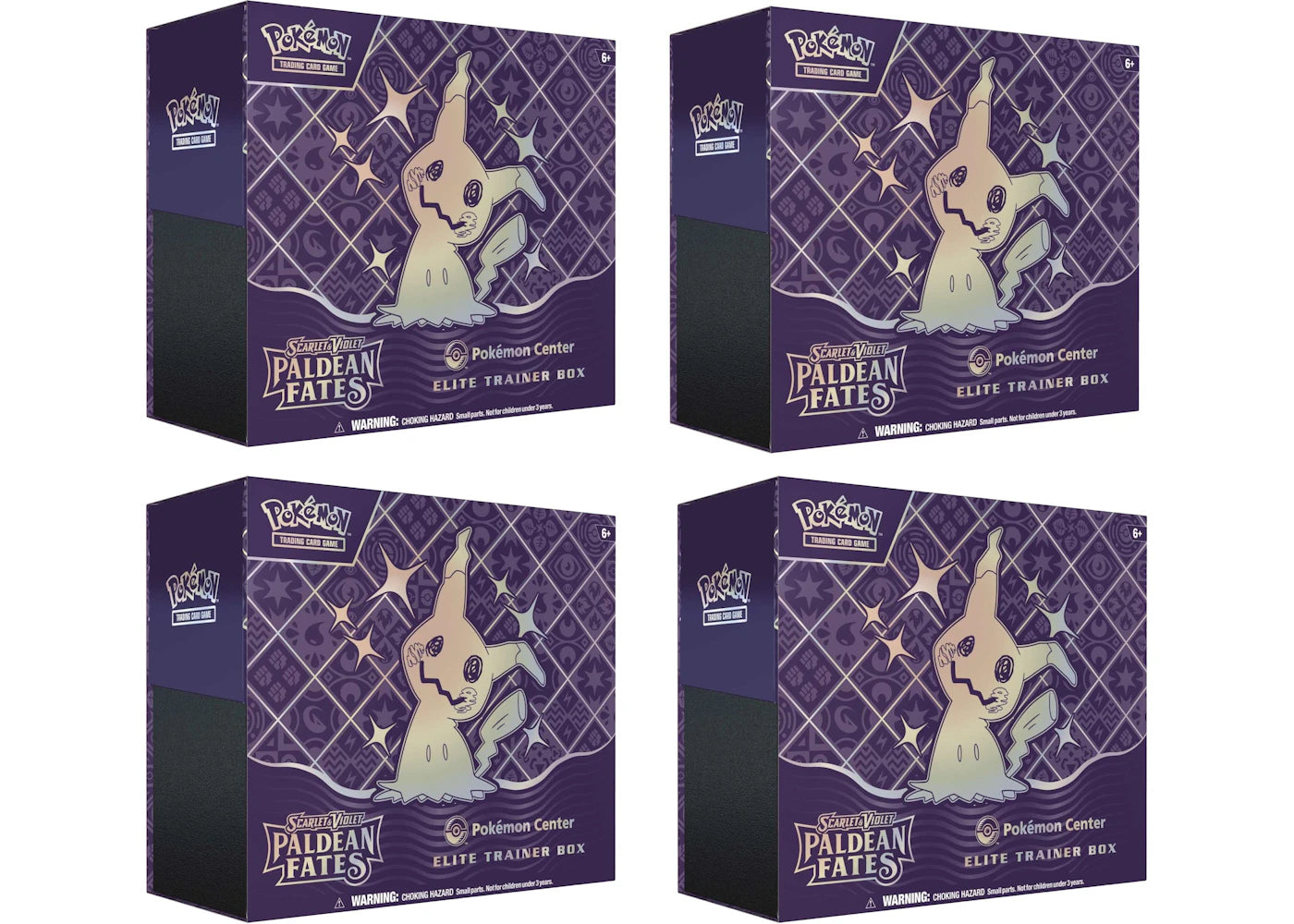 2024 Pokemon Scarlet & Violet Paldean Fates Pokemon Center Elite Trainer Box 4X Lot