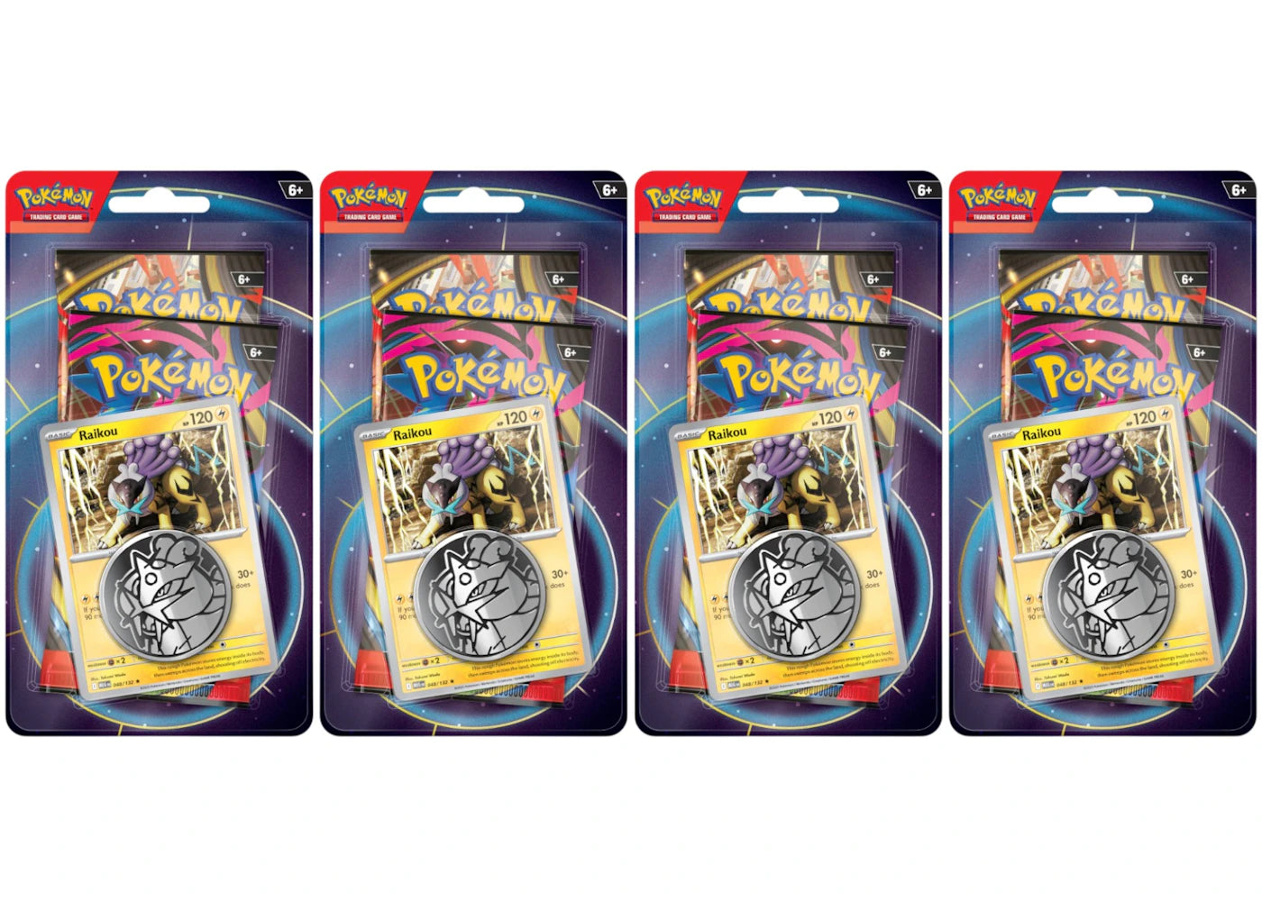 2025 Pokemon Mega Evolution Raikou 2 Booster Blister Pack 4X Lot