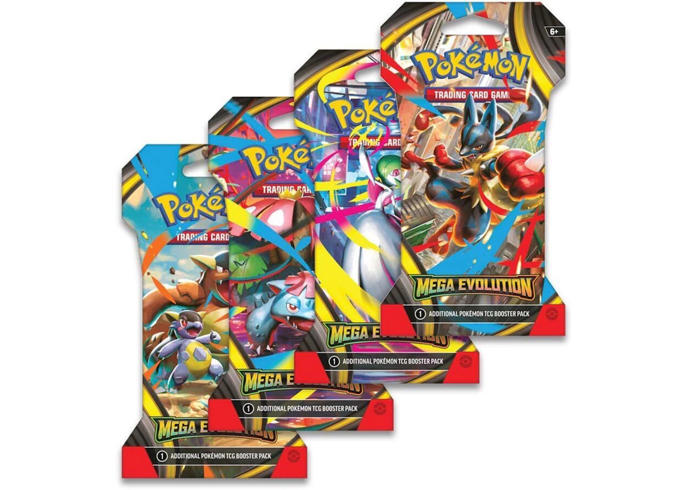 2025 Pokemon Mega Evolution Sleeved Booster 4 Pack