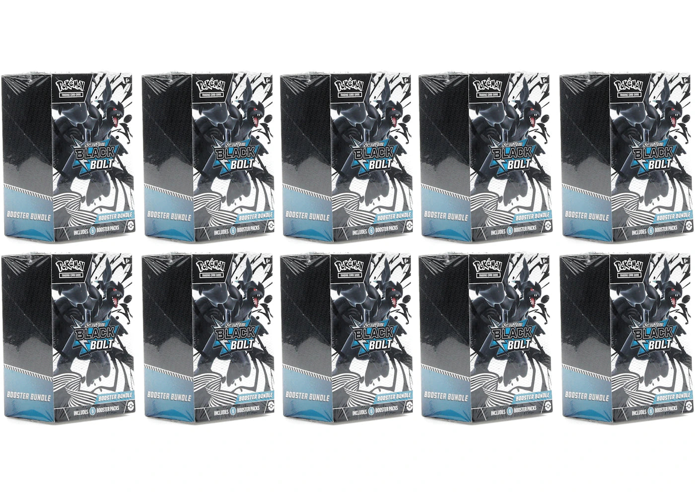 2025 Pokemon Scarlet & Violet Black Bolt Booster Bundle 10X Lot