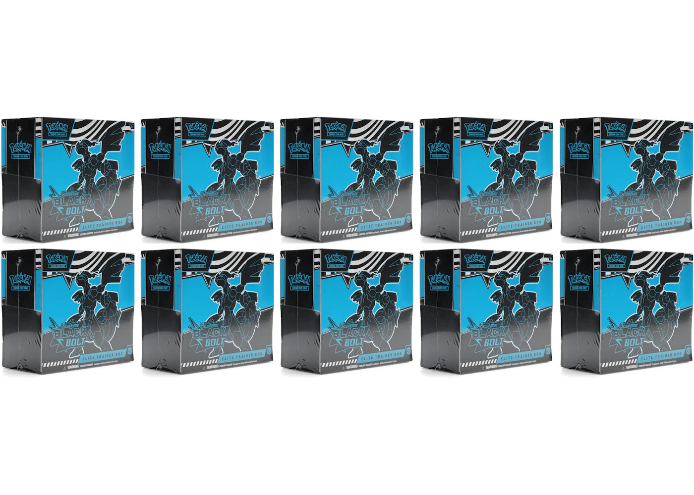 2025 Pokemon Scarlet & Violet Black Bolt Elite Trainer Box 10X Lot