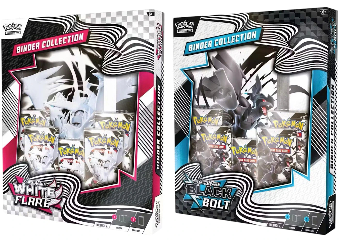 2025 Pokemon Scarlet & Violet Black Bolt & White Flare Binder Collection