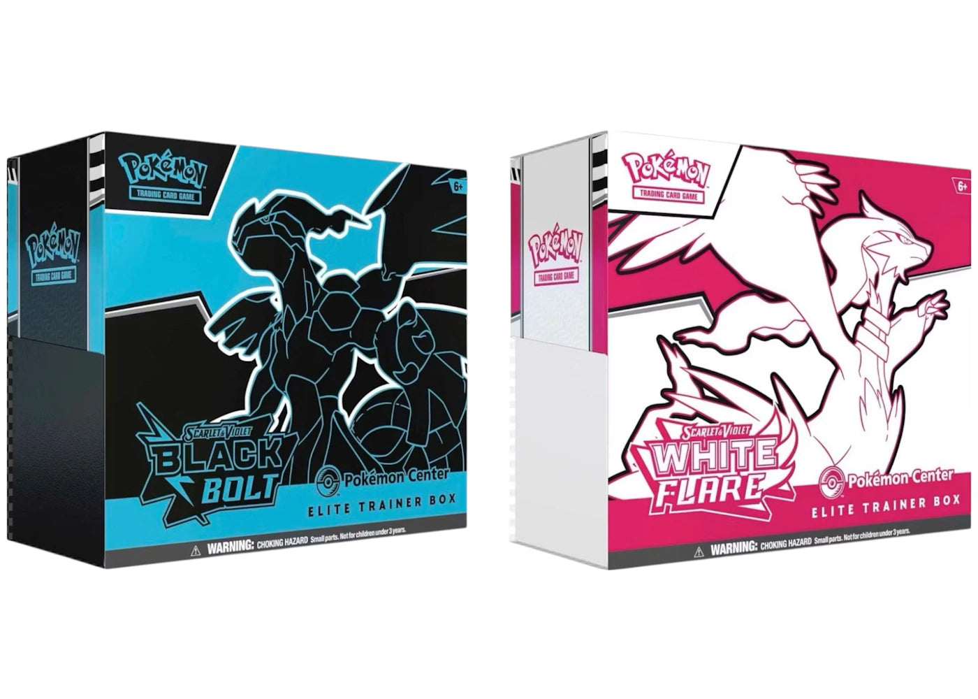 2025 Pokemon Scarlet & Violet Black Bolt & White Flare Pokemon Center Elite Trainer Box