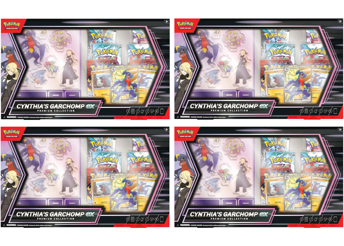 2025 Pokemon Scarlet & Violet Cynthia'S Garchomp Ex Premium Collection Box 4X Lot