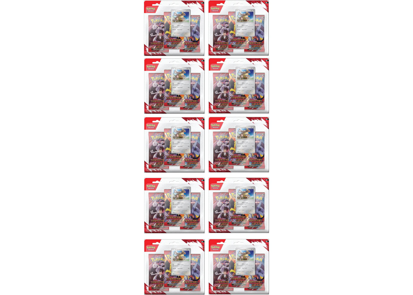 2025 Pokemon Scarlet & Violet Destined Rivals 3 Pack Blister Pack 10X Lot