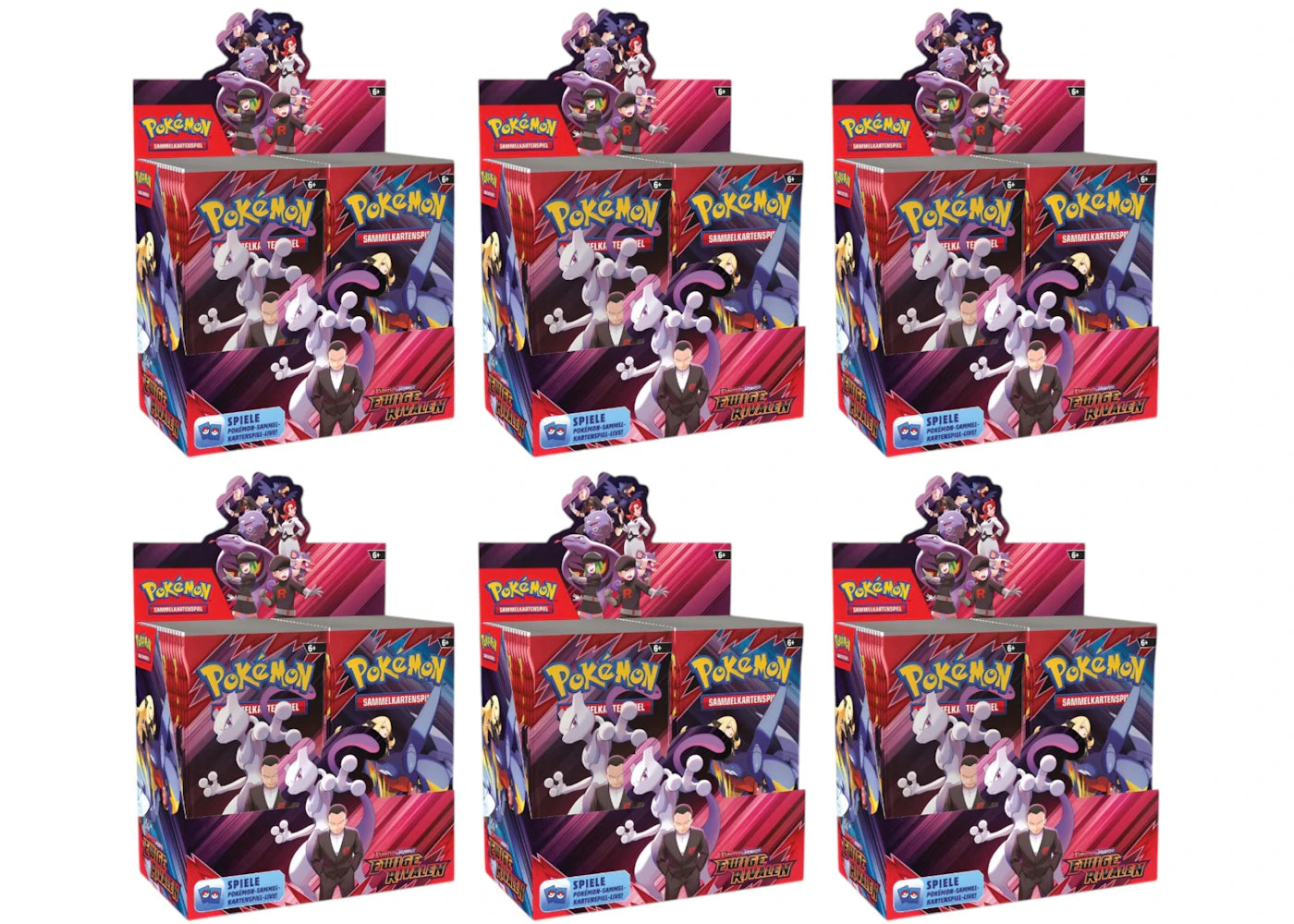 2025 Pokemon Scarlet & Violet Destined Rivals Booster Box 6X Lot (German)