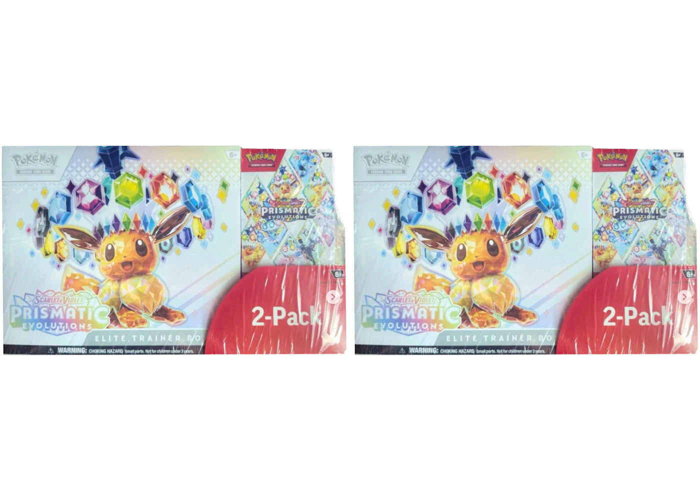 2025 Pokemon Scarlet & Violet Pristmatic Evolutions Elite Trainer Box + Booster Costco Bundle 2X Lot