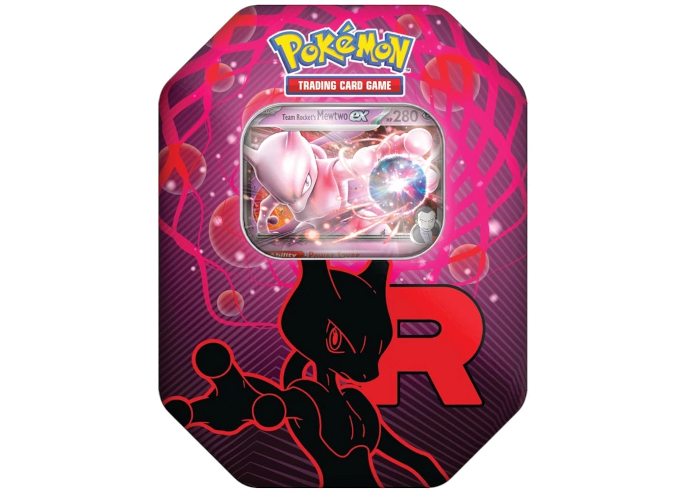 2025 Pokemon Team Rocket Mewtwo Ex Tin Case (Eu)