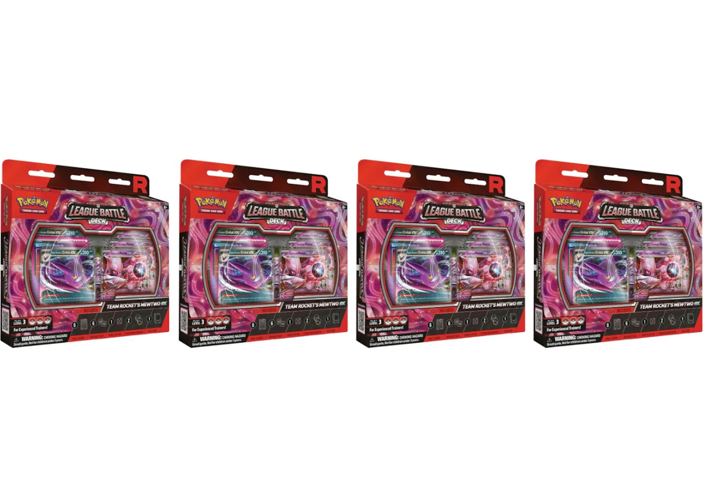 2025 Pokemon Team Rocket Mewtwo Ex League Battle Deck Box 4X Lot