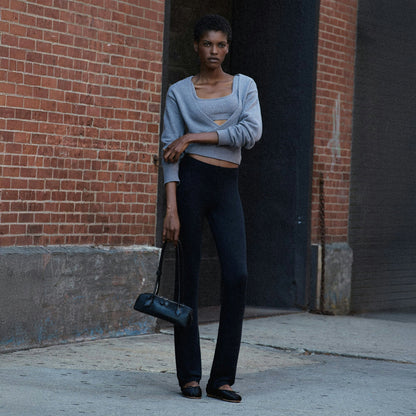 TEXTURED KNIT WRAP SWEATER