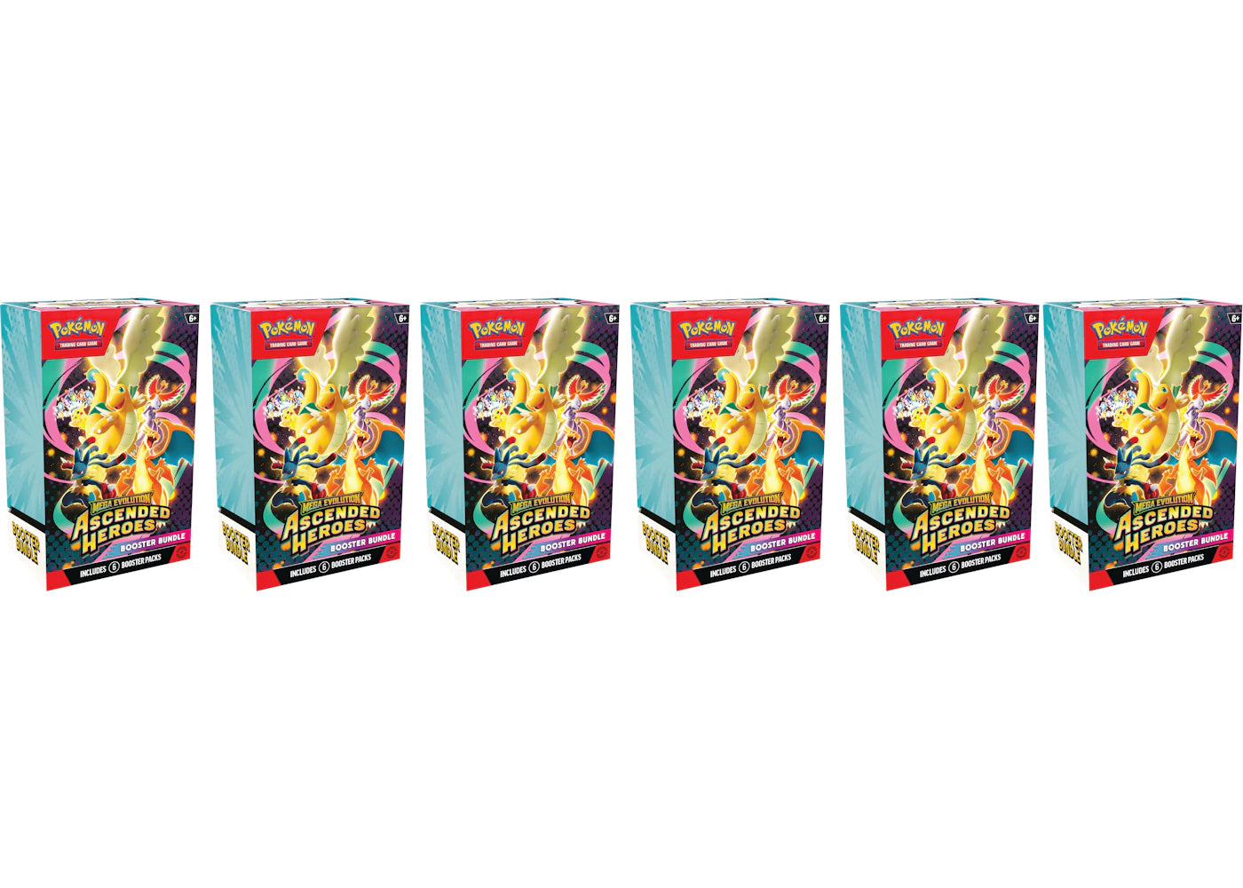 2026 Pokemon Mega Evolution Ascended Heroes Booster Bundle 6X Lot