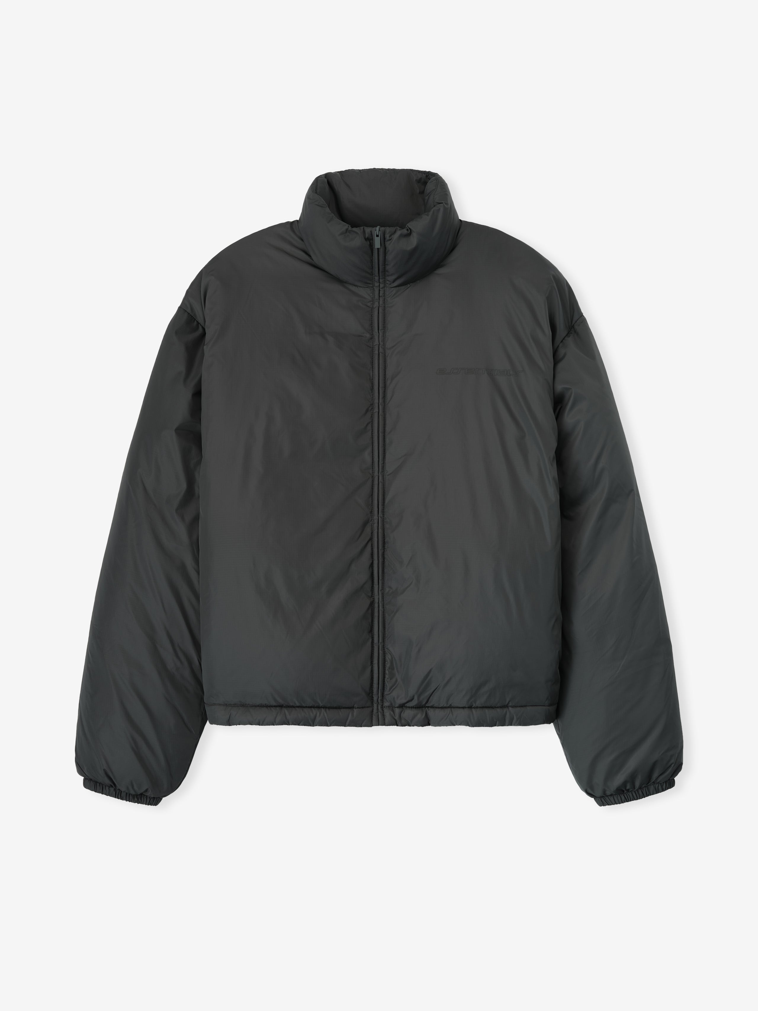 Essentials Ripstop Nylon Puffer Jacket Iron Grey