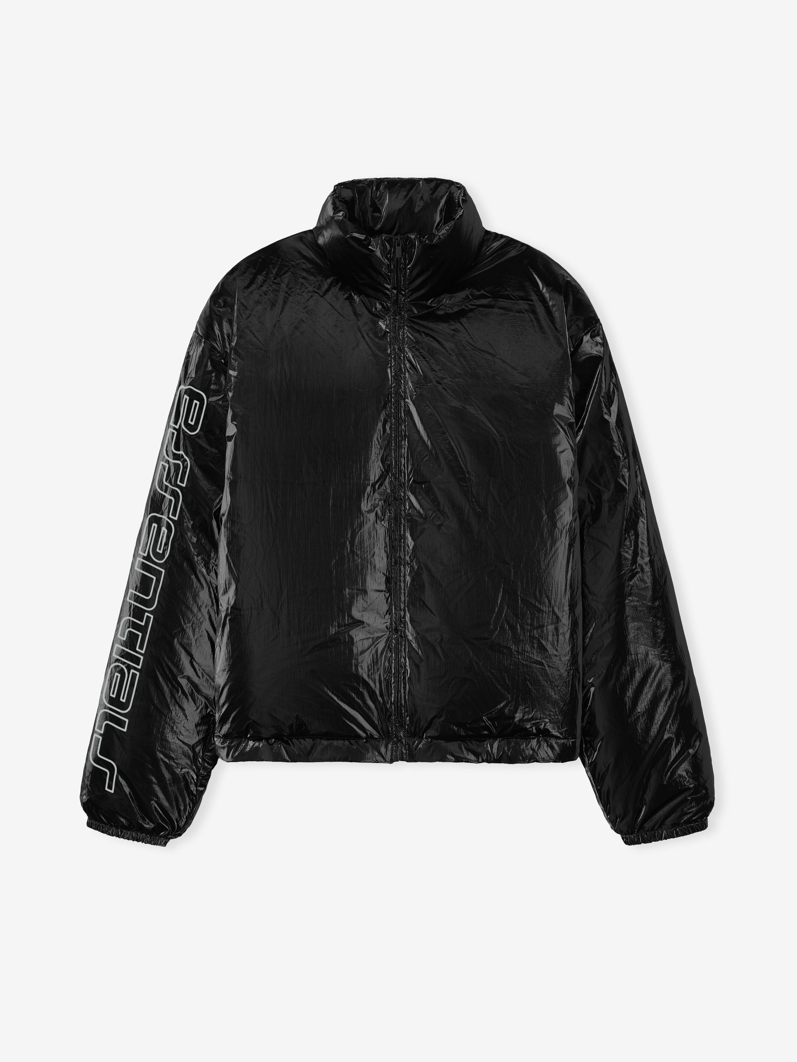 Essentials Ripstop Nylon Puffer Jacket Metallic Black
