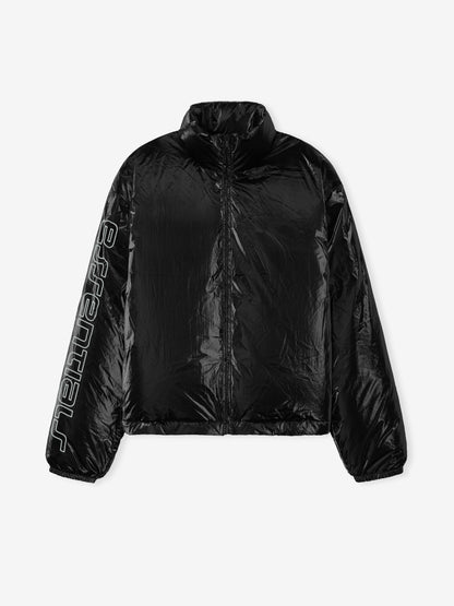 Essentials Ripstop Nylon Puffer Jacket Metallic Black