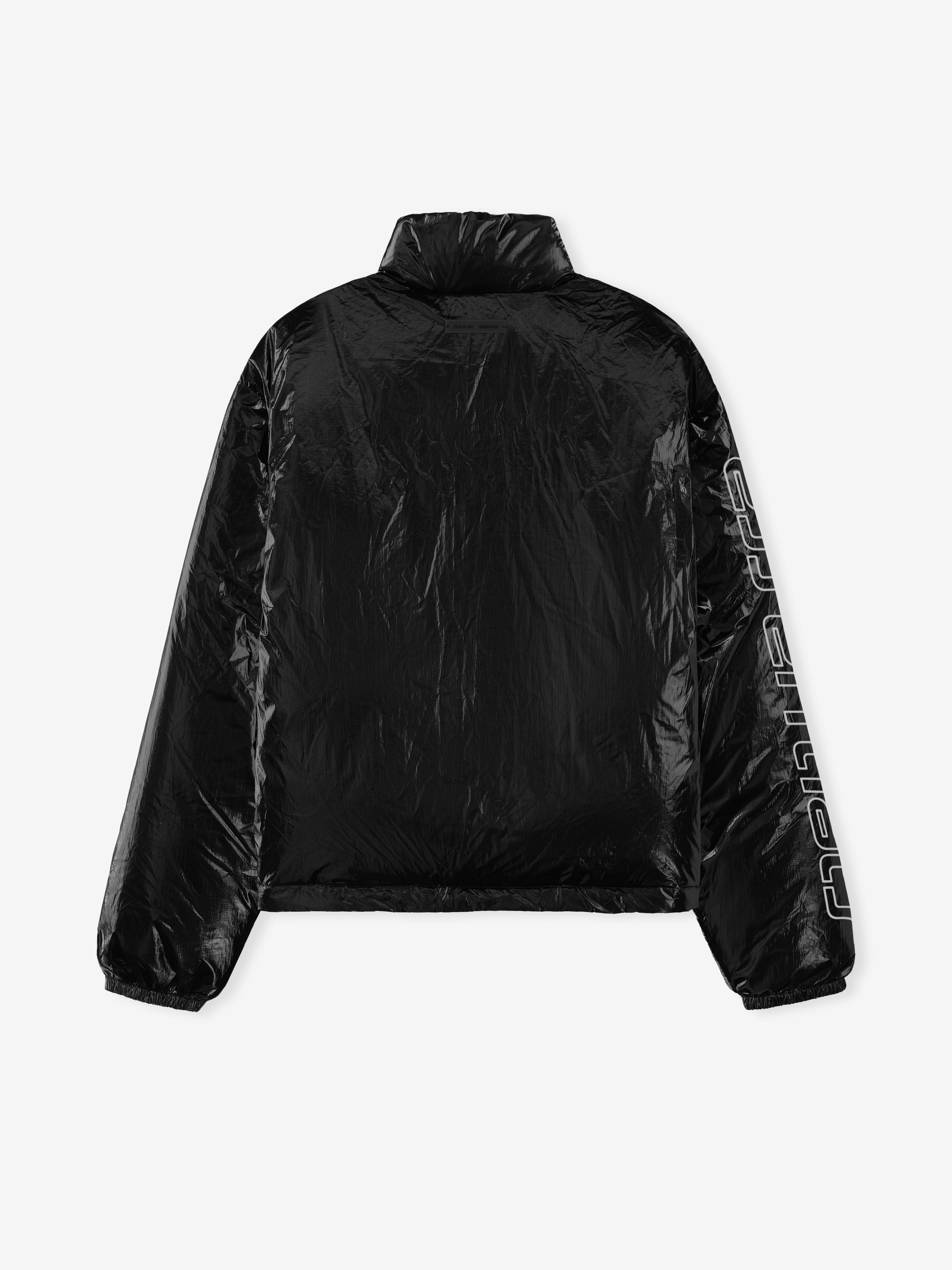Essentials Ripstop Nylon Puffer Jacket Metallic Black