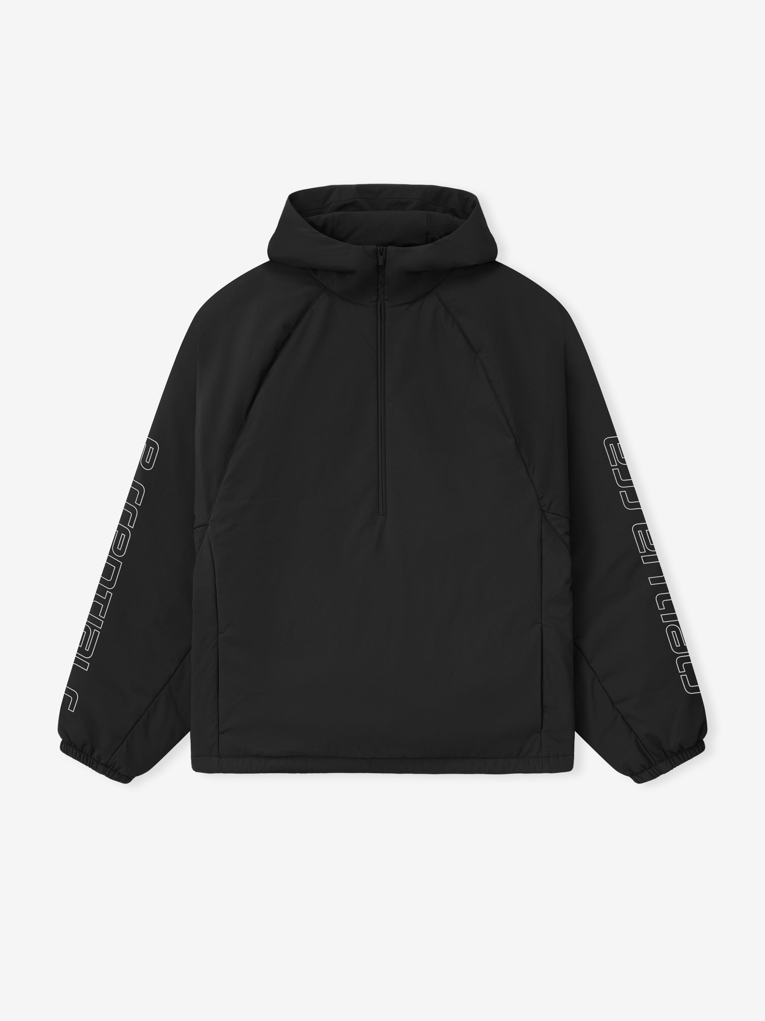 Essentials Tech Nylon Half Zip Anorak Vintage Black