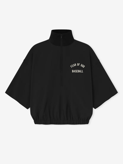 Essentials Mlb 3/4 Sleeve Half Zip Jacket Black
