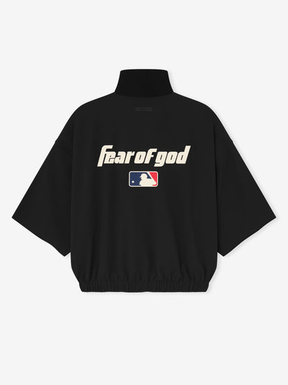 Essentials Mlb 3/4 Sleeve Half Zip Jacket Black