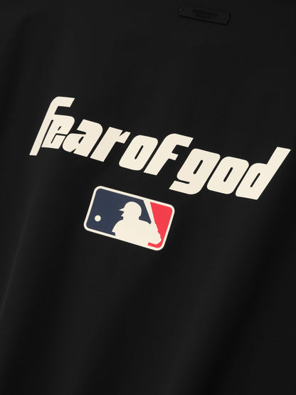 Essentials Mlb 3/4 Sleeve Half Zip Jacket Black