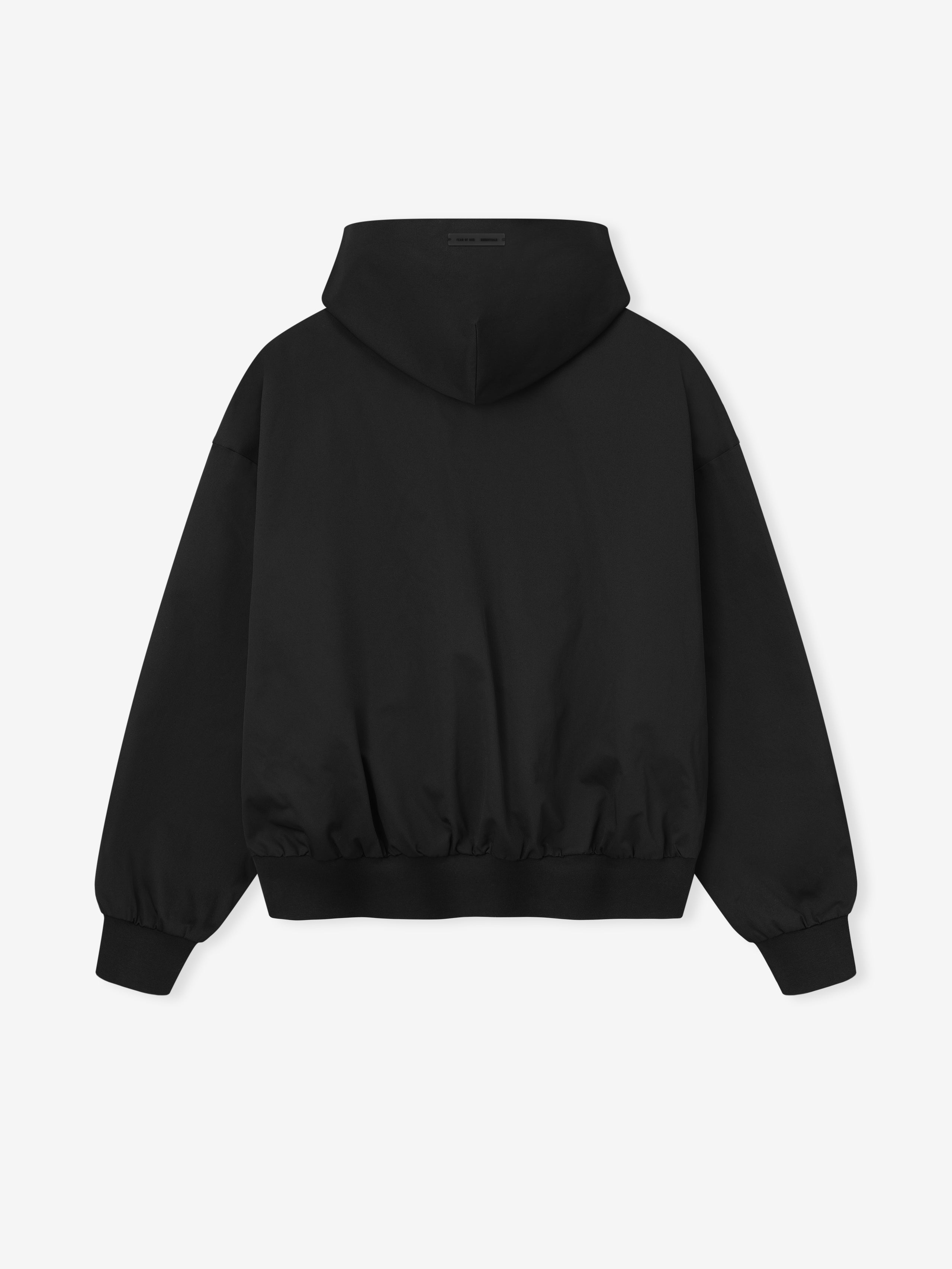 Essentials Twill Hooded Bomber Jet Black