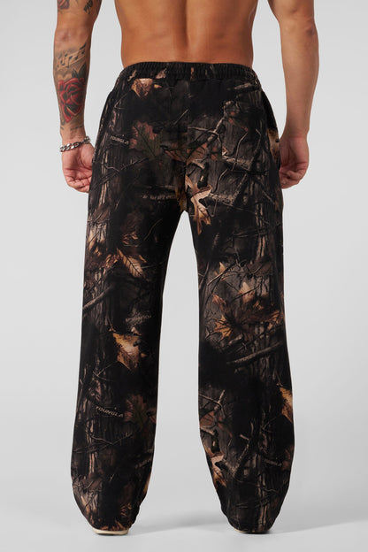 YoungLA 2038 - Blackout Script Sweats Black Tree Camo