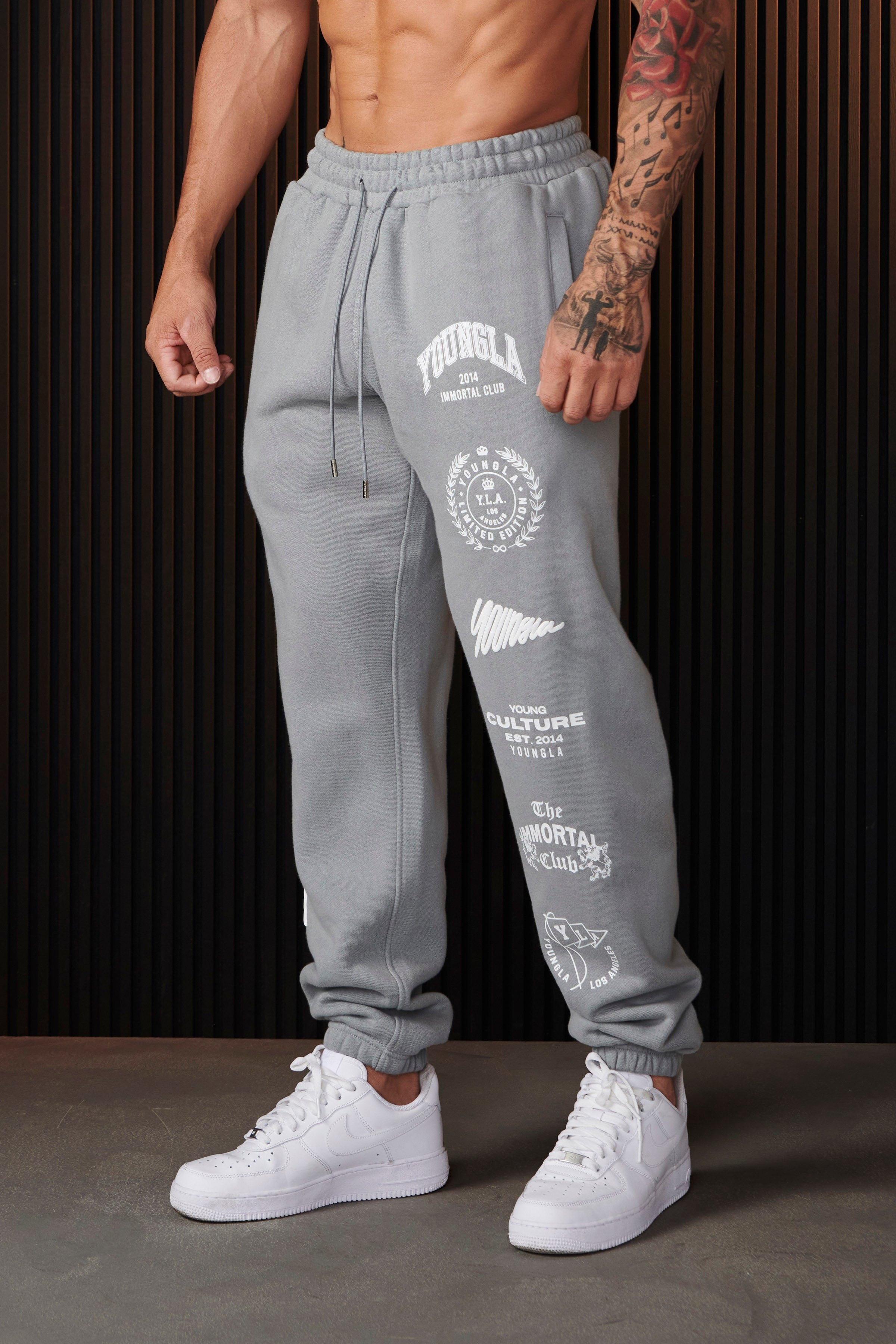 YoungLA 204 - Immortal Killer Joggers Light Grey