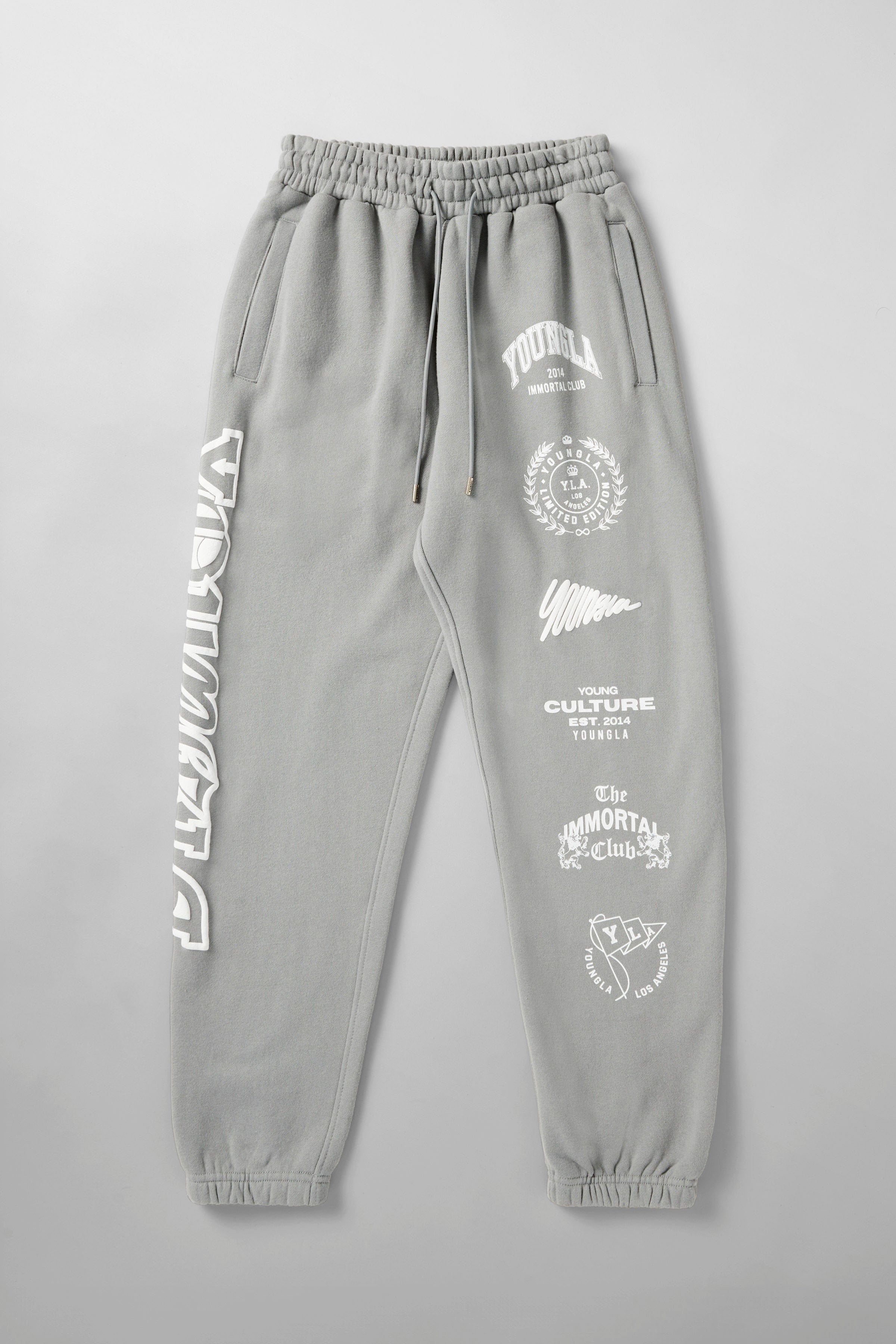 YoungLA 204 - Immortal Killer Joggers Light Grey